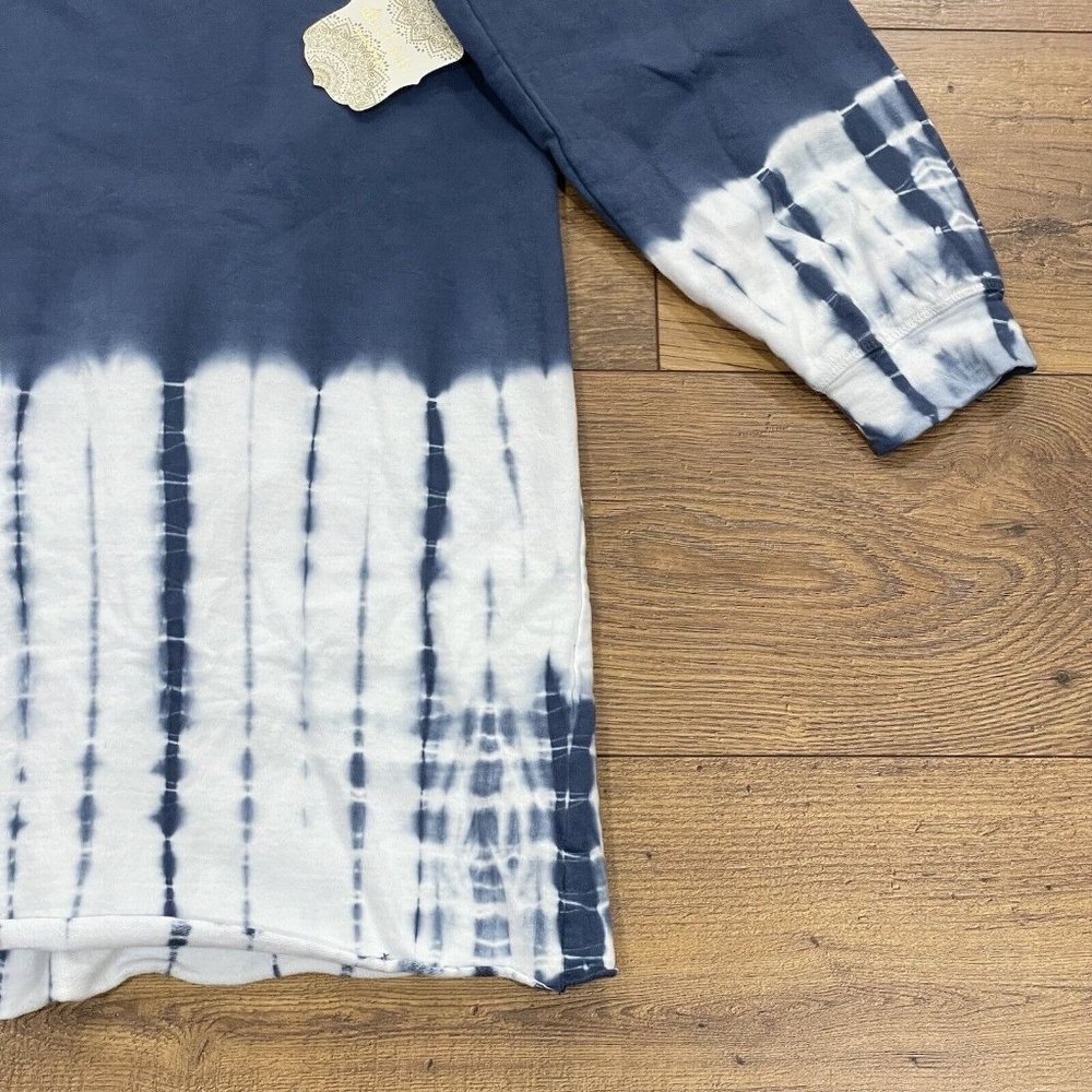 Altard State Dress Womens Small Blue Tie Dye Sweatshirt Tunic Relaxed Fit NWT‎ - Picture 3 of 12